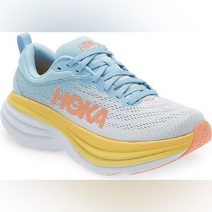 HOKA Bondi 8-Summer Song/Country Air
Size 7
EUC
Slight wear on toes-see photos